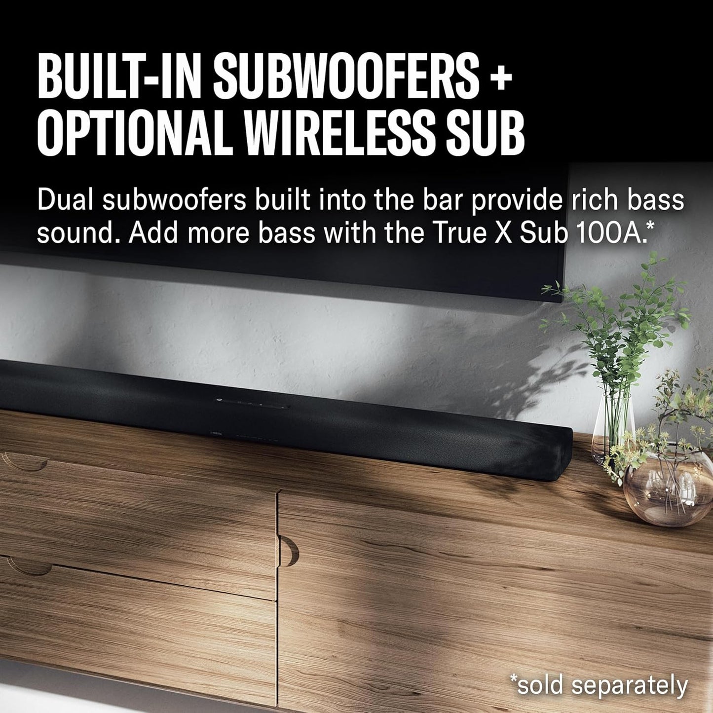 Yamaha True X BAR 40A with Dolby Atmos, Built-in Subwoofers, and Alexa Built-in