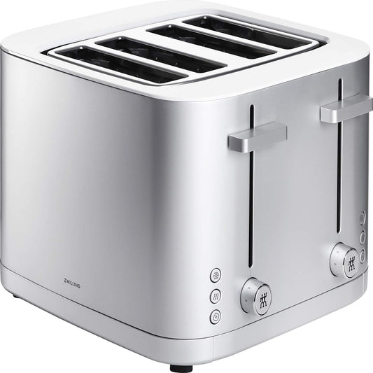 Zwilling Enfinigy 4 Slice Toaster with Extra Wide 1.5" Slots for Bagels + 7 Toast Settings