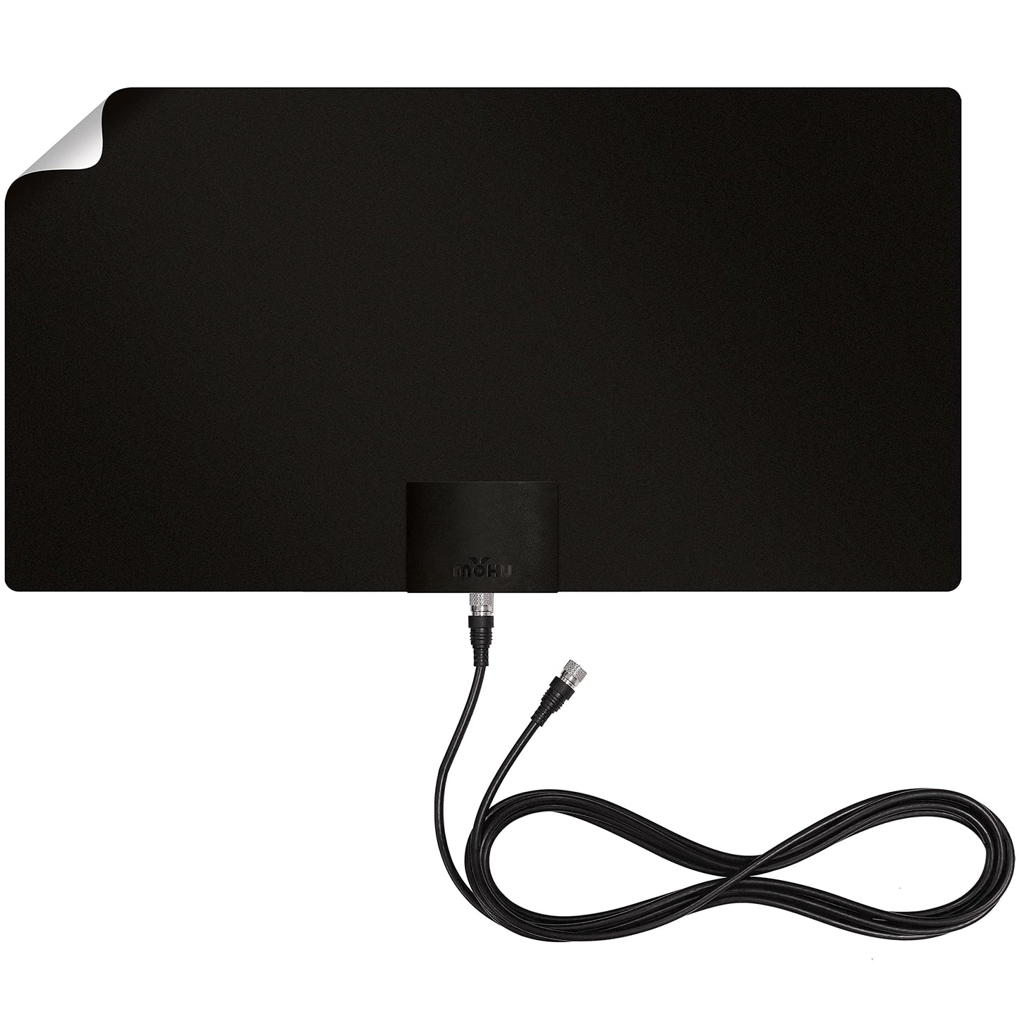 Mohu Leaf Supreme Pro Paper-Thin Indoor TV Antenna, Amplified, UHF VHF, 65-Mile Range, Multi-Directional ? w/ 12 ft. Cable, Signal Indicator