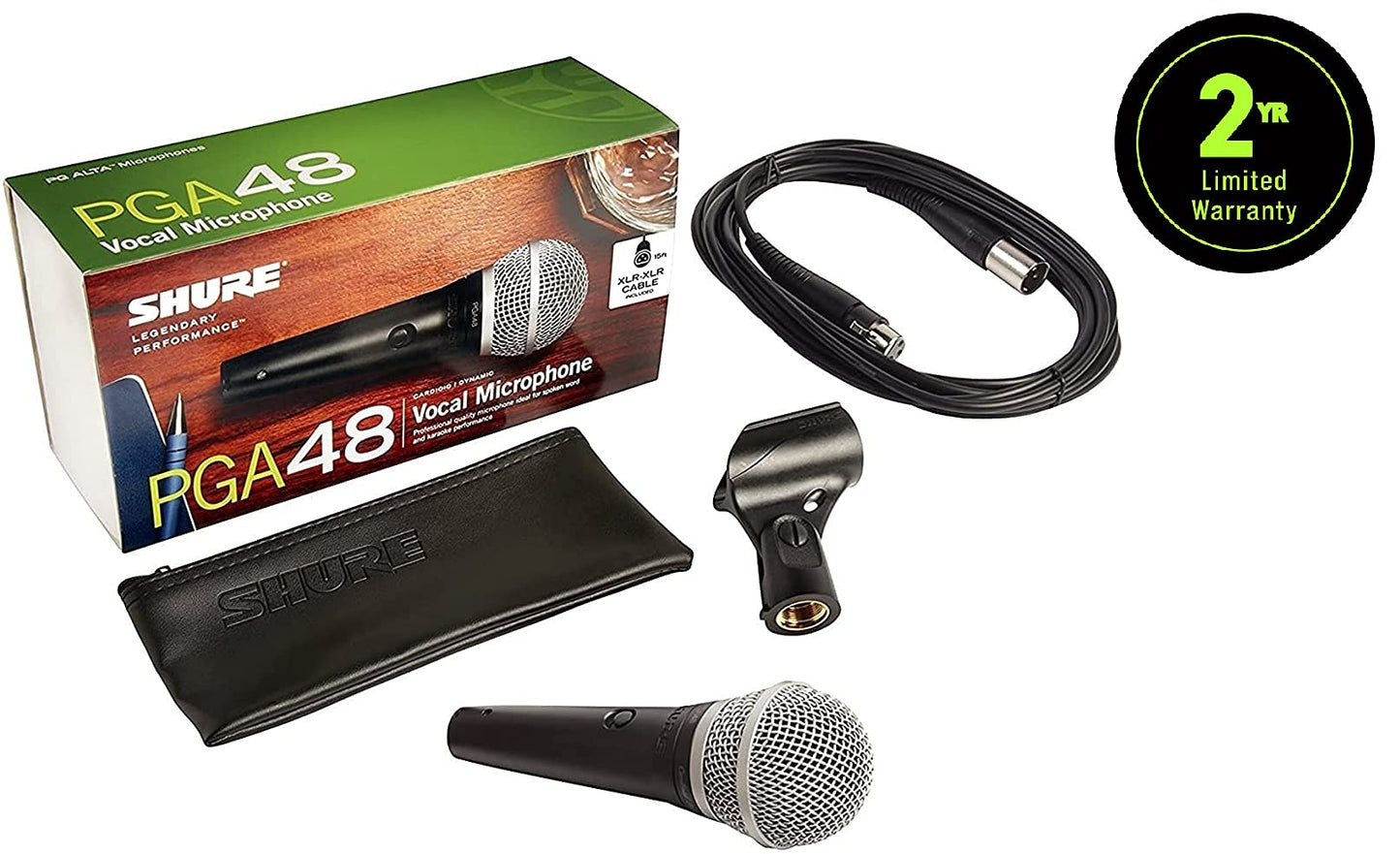 Shure PGA48-XLR Cardioid Dynamic Vocal Microphone