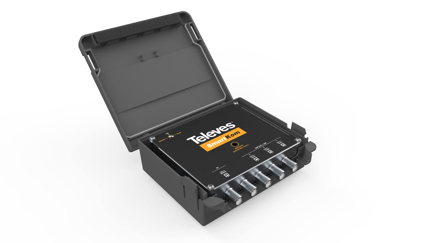 Televes SmartKom 531981 Antenna Combiner Preamp Rotor Alternative Combines Up to 3 Antennas and Distributes Signal Fine Tune with iOS/Android App