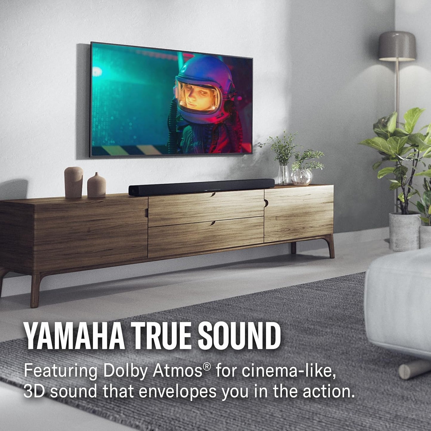 Yamaha True X BAR 40A with Dolby Atmos, Built-in Subwoofers, and Alexa Built-in