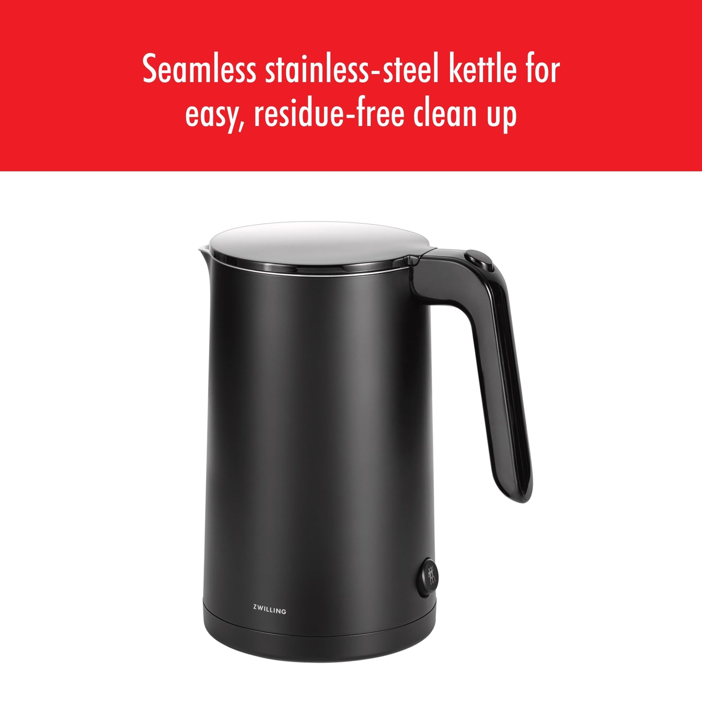 ZWILLING Enfinigy Cool Touch 1-Liter Electric Kettle, Cordless Tea Kettle & Hot Water - Black