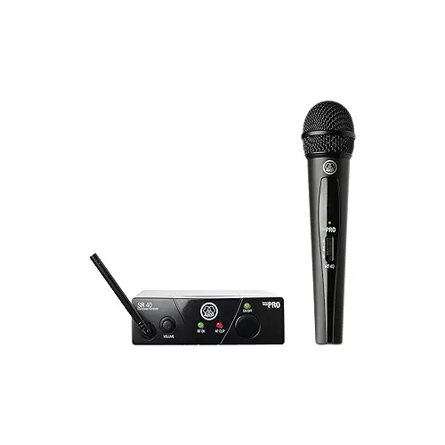 AKG Pro Audio WMS40MINI Vocal Set Band US25D Wireless Microphone System, with SR40 Receiver and PT40 Mini Pocket Transmitter