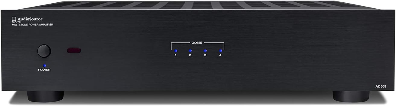 AudioSource Digital Amplifier, 8 Channels Stereo Versatility D Amplifier AD508 for Home Sound Systems (Renewed)