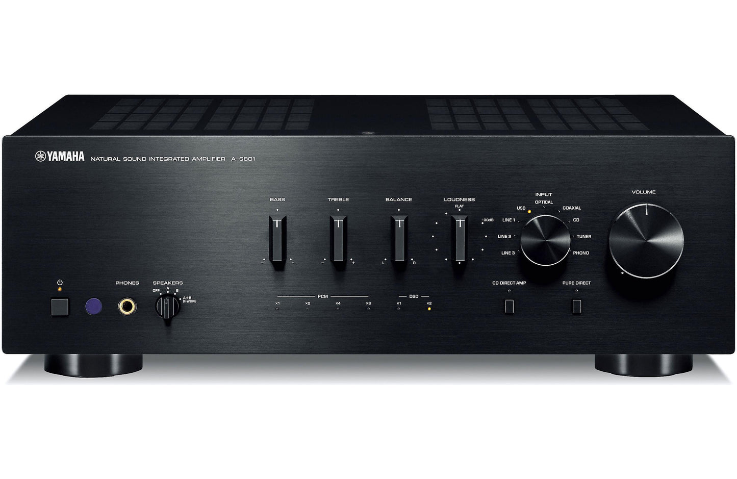 Yamaha A-S801 Integrated Stereo Amplifier with Built-In DAC (Certified Refurbished)