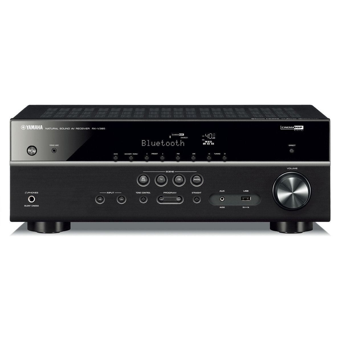 Yamaha RXV385BL 5.1 Channel Home Theater Receiver (Certified Refurbished)