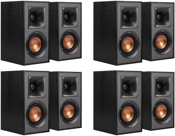 Klipsch Reference R-41M Bookshelf Speaker (4 Pairs/8 Speakers)