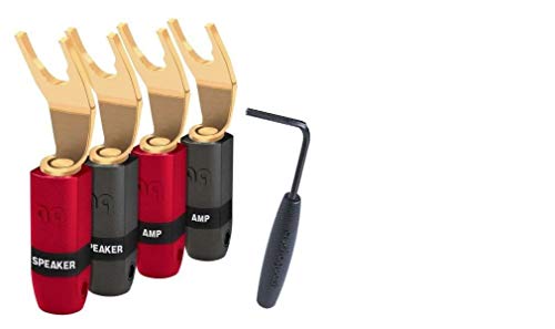 AudioQuest SureGrip 300 Multi-Size Spade - Set of 4 (Gold) - Speaker Accessories - electronicsexpo.com