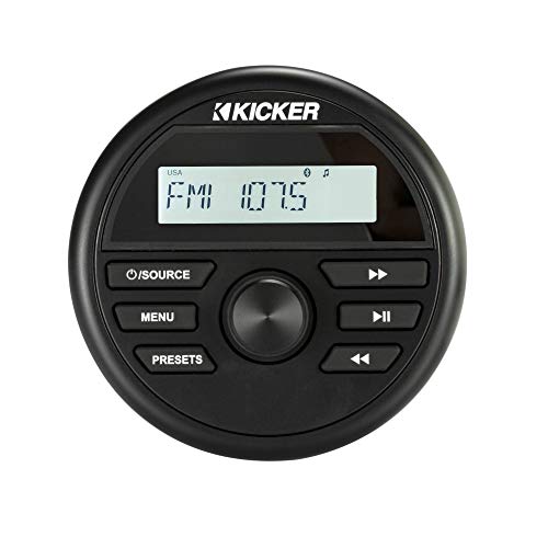 Kicker 46KMC2 Weather-Resistant Marine Grade Gauge Mount Media Center Receiver