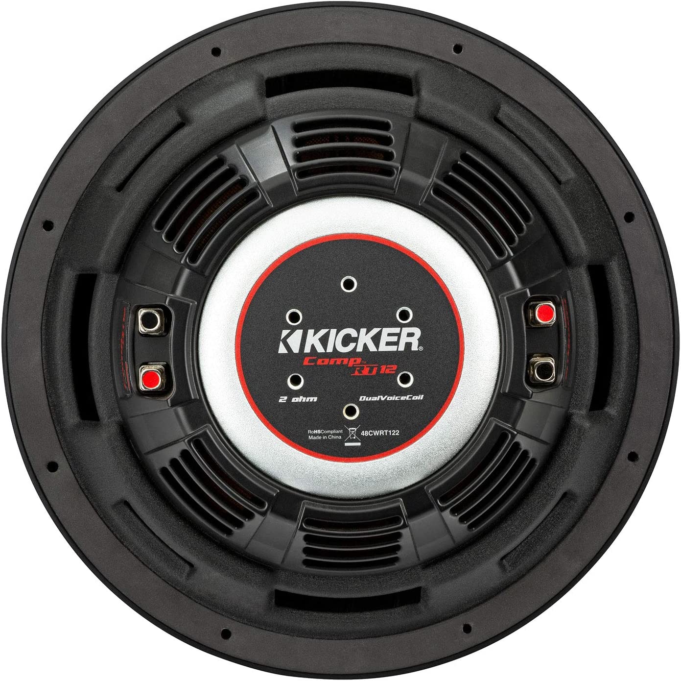 Kicker 48CWRT124 CompRT Series Shallow-Mount 12" Subwoofer Dual 4-ohm Voice Coils