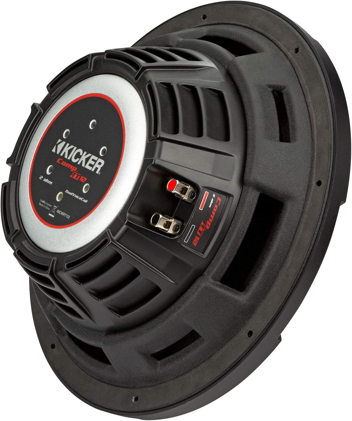 Kicker 48CWRT124 CompRT Series Shallow-Mount 12" Subwoofer Dual 4-ohm Voice Coils