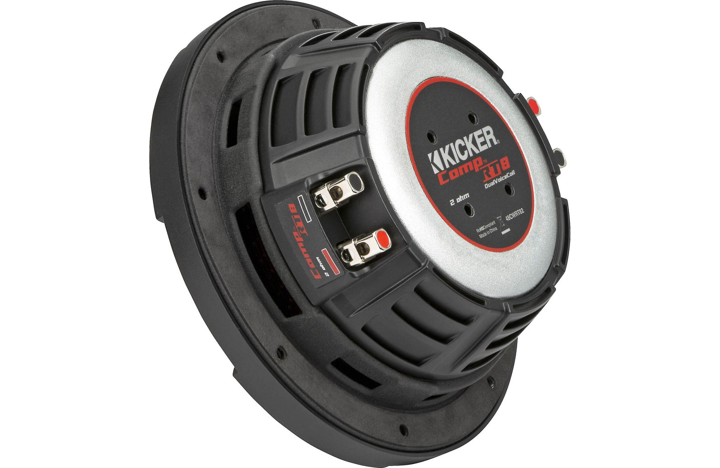 Kicker 48CWRT82 CompRT Series Shallow-Mount 8" Subwoofer with Dual 2-Ohm Voice Coils