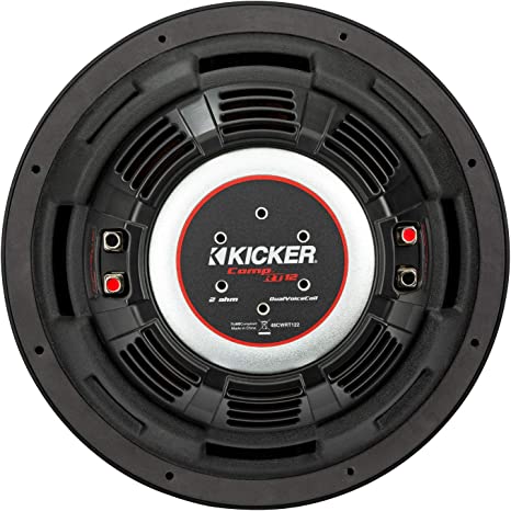 Kicker CompRT 12" Subwoofer, DVC, 2-ohm, RoHS Compliant