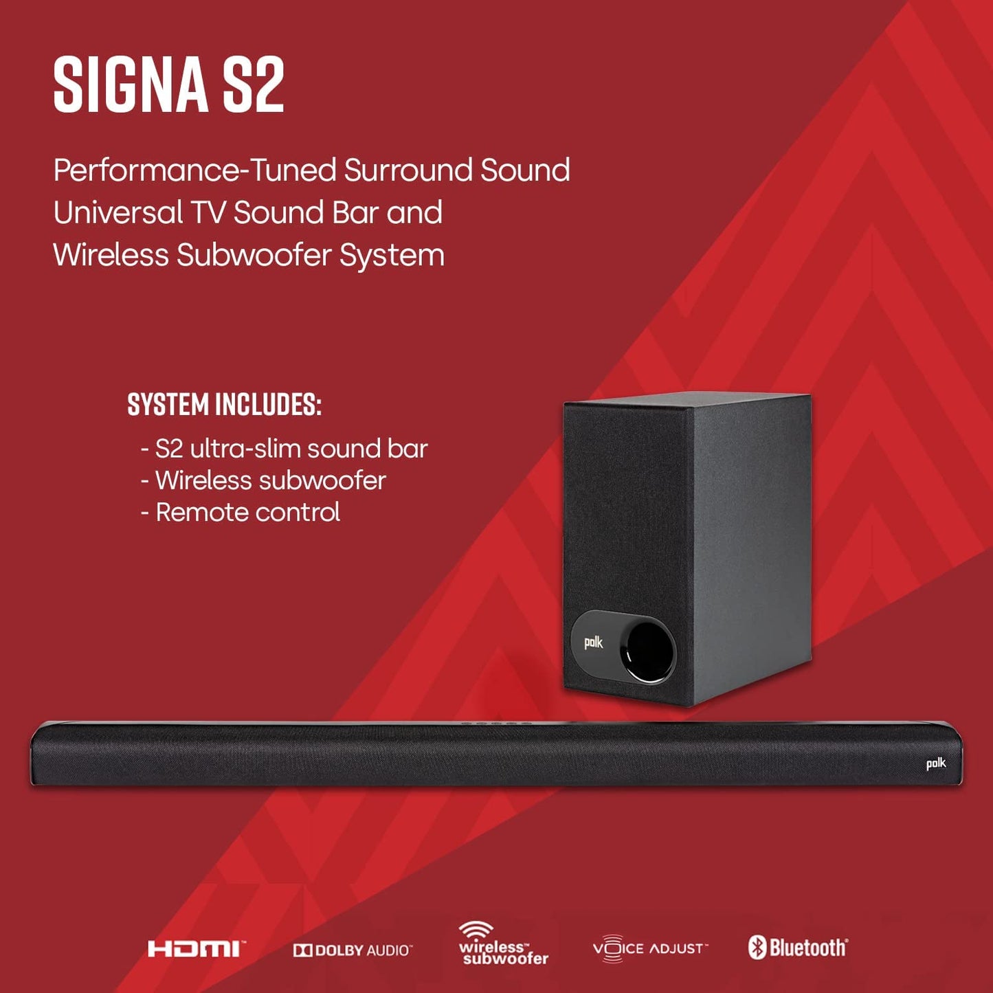 Polk Audio Signa S2 2.1-Channel Soundbar System