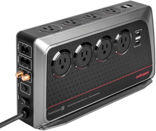 AudioQuest PowerQuest 3 8-Outlet Power Conditioner & Non-Sacrificial Surge Protector