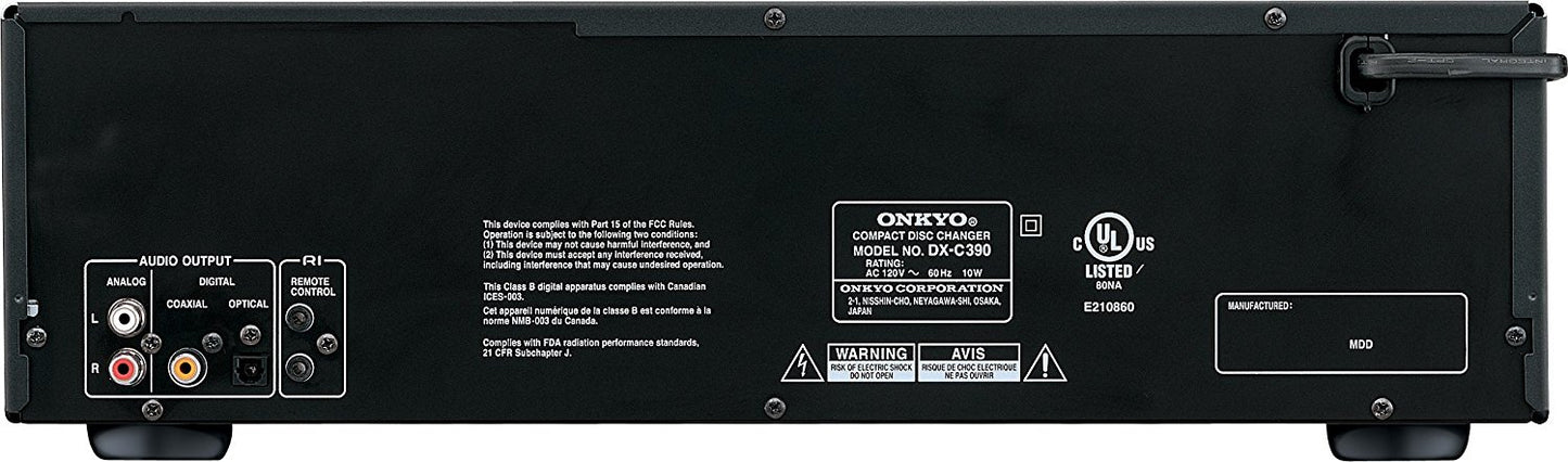 Onkyo DXC390 6-CD Changer with MP3 CD Playback