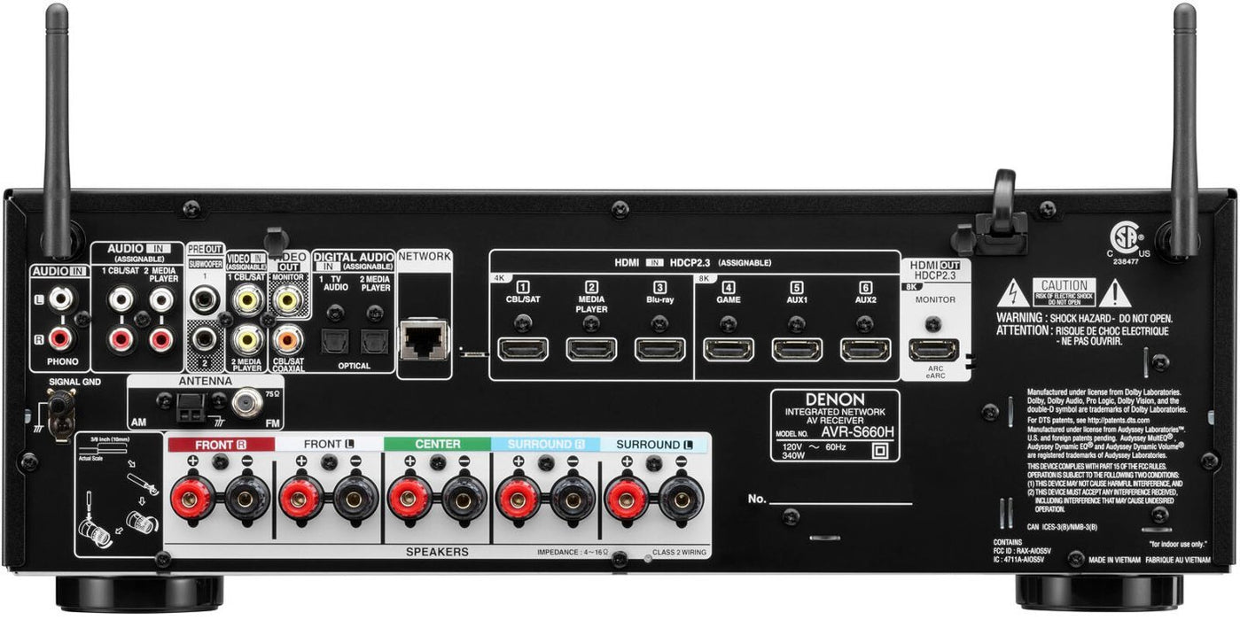 Denon AVR-S570BT 8K Video And Surround Sound 5.2 Channel Receiver, Denon  AVR-S570BT 8K Video And Surround Sound 5.2 Channel Receiver Review
