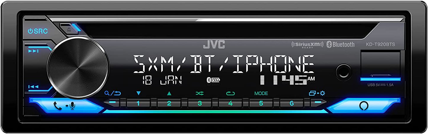 JVC KD-T920BTS Single-DIN Car Stereo Receiver