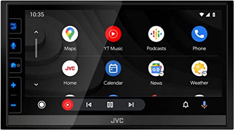 JVC KW-M788BH Apple CarPlay Android Auto Digital Media Player, Double-Din, 6.8" LCD Touchscreen