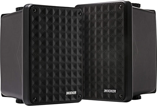 Kicker KB6B 2-Way Full Range Indoor Outdoor Speakers (Pair)