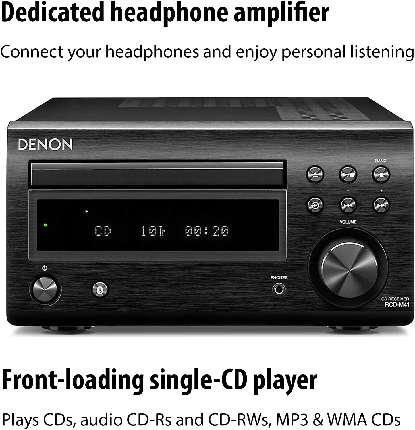 Denon D-M41 Home Theater Mini Amplifier and Bookshelf Speaker (Pair)