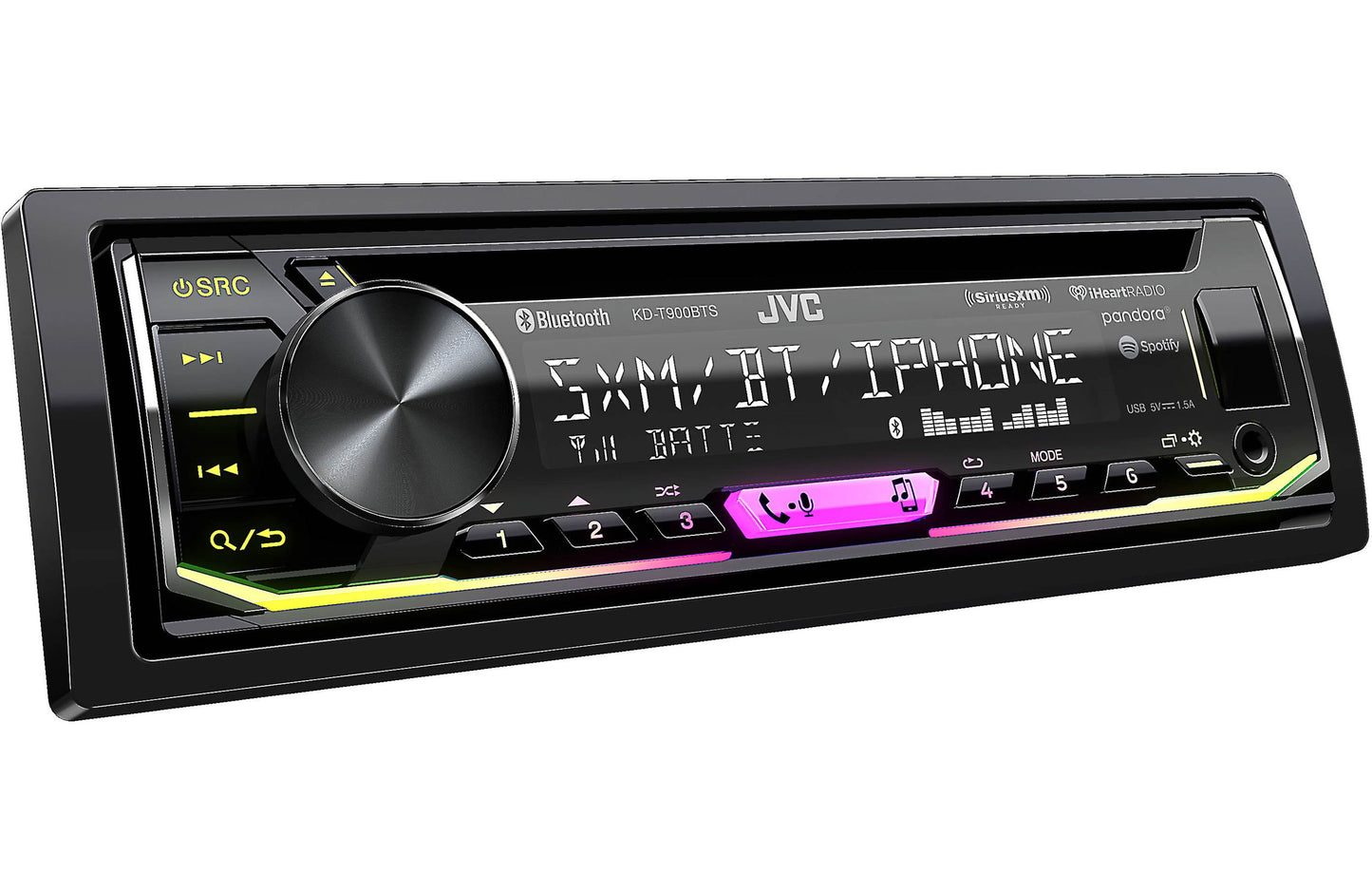 JVC KD-T900BTS CD Receiver Featuring Bluetooth/USB / SiriusXM/Pandora / iHeartRadio/Spotify/ 13-Band EQ - Car Stereo Receivers - electronicsexpo.com