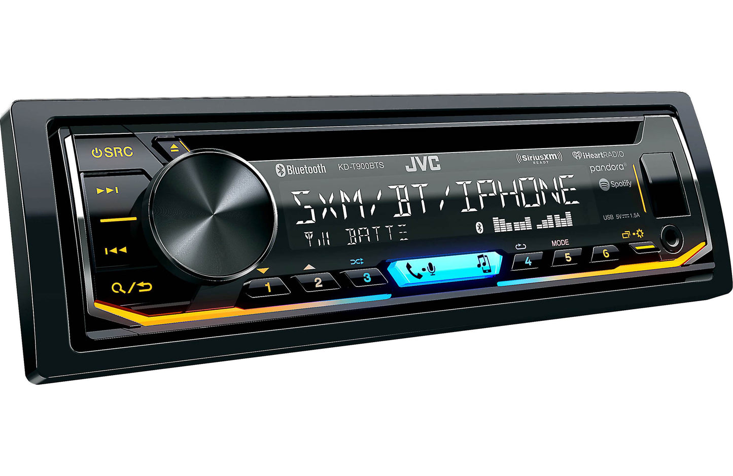 JVC KD-T900BTS CD Receiver Featuring Bluetooth/USB / SiriusXM/Pandora / iHeartRadio/Spotify/ 13-Band EQ - Car Stereo Receivers - electronicsexpo.com