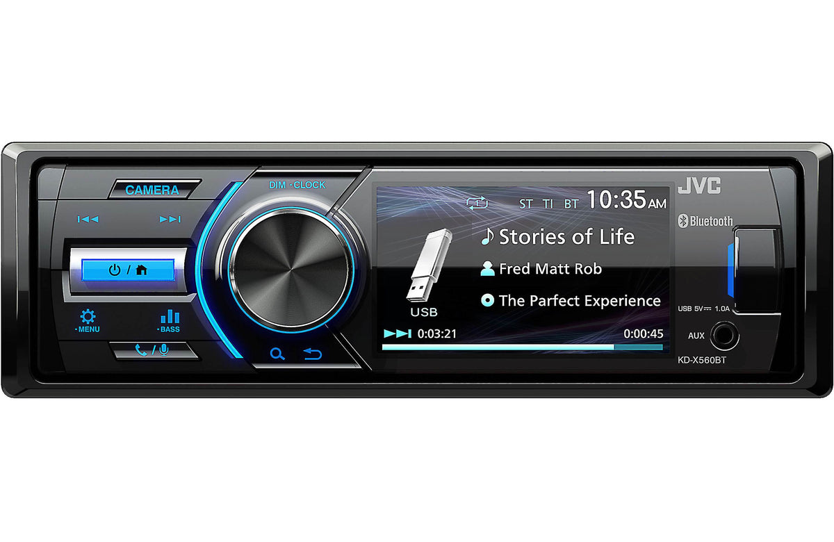 JVC KD-XD28BT Bluetooth Car Stereo w/USB Port ? AM/FM Radio, MP3