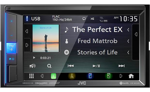 JVC KW-M650BT Digital Media Receiver with Bluetooth, 6.2" Touch Screen & Apple CarPlay Compatible - Car Stereo Receivers - electronicsexpo.com