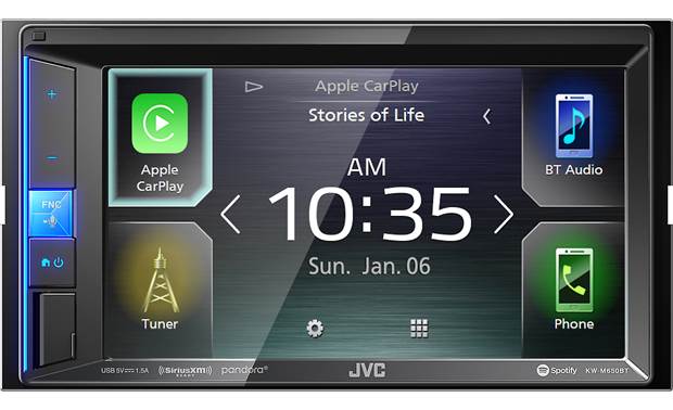 JVC KW-M650BT Digital Media Receiver with Bluetooth, 6.2" Touch Screen & Apple CarPlay Compatible - Car Stereo Receivers - electronicsexpo.com