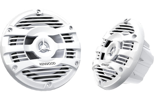 Kenwood KFC-1653MRW 6-1/2" 2-way marine speakers - Pair (White) - car speakers - electronicsexpo.com