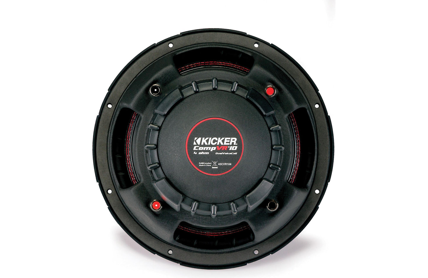 Kicker CompVR 43CVR102 10" Subwoofer with Dual 2-Ohm Voice Coils