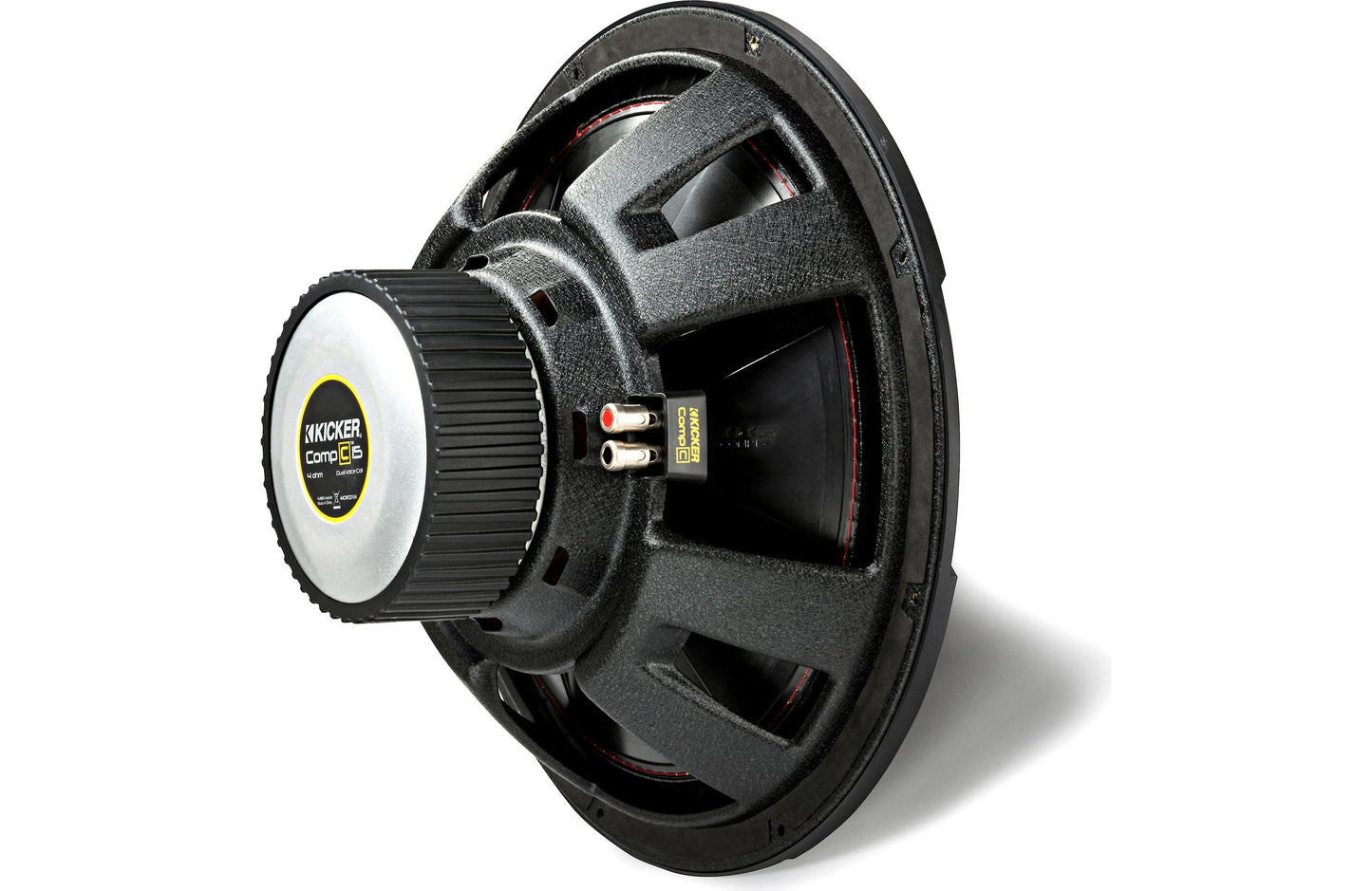 KICKER 44CWCD154 CompC 15" 4 Ohm 600 Watt RMS Power and 1200 Watts Peak Power Dual Voice Coil Car Vehicle Audio Subwoofer, Black - Car Subwoofers - electronicsexpo.com