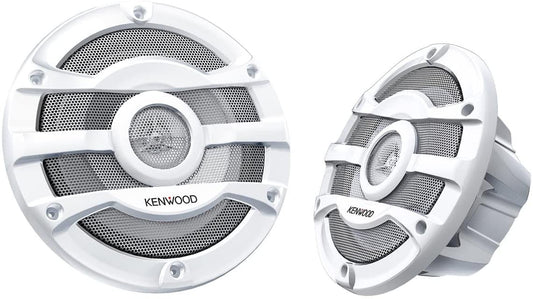 Kenwood KFC-2053MRW 8" 300 Watt Powersports/Marine Boat White Speakers (White/Pair)