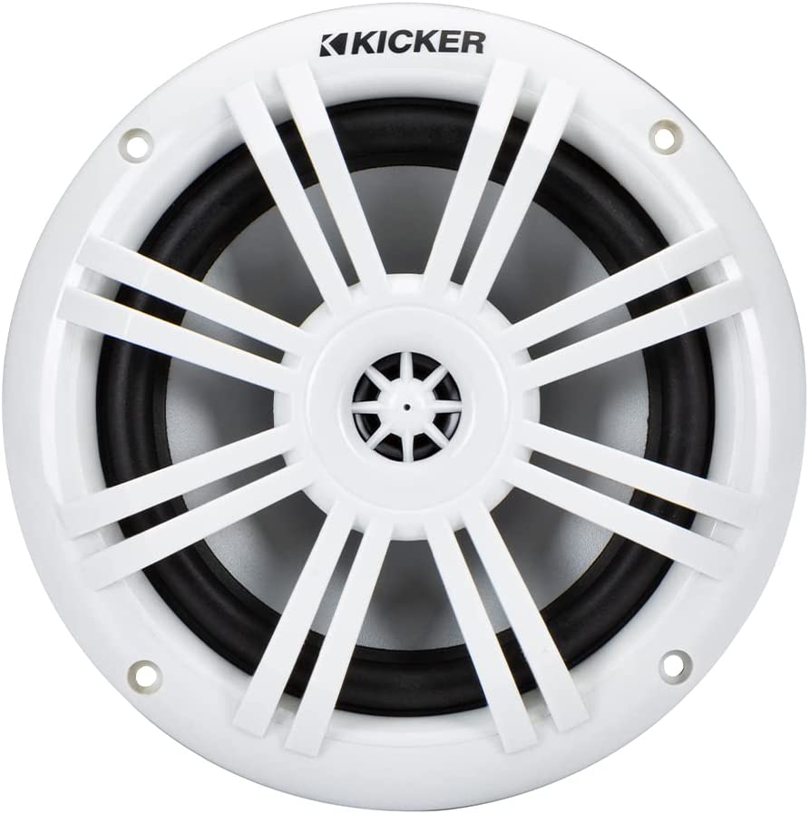 Kicker 49KM604WL KM 6.5" 4Ω Blue LED Marine Coaxial Speakers (Pair)