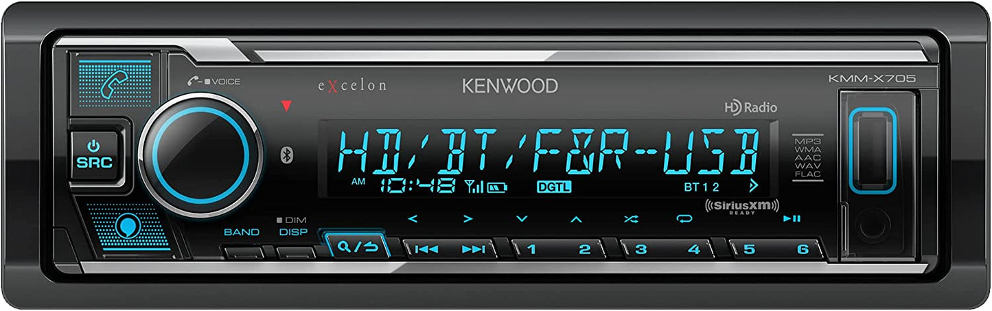 Kenwood Excelon KMM-X705 Digital Multimedia Car Stereo Single DIN with Bluetooth