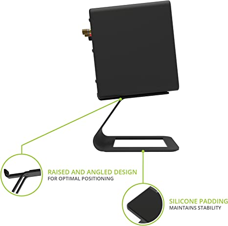 Kanto SE2 Elevated Desktop Speaker Stands for Small Speakers & Compact 2”- 3” Studio Monitors (Pair)